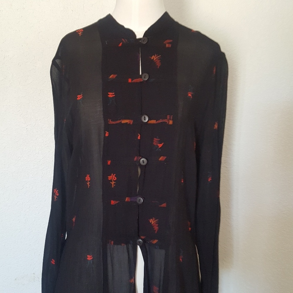 Phool | Black Full Length Coverup | Medium